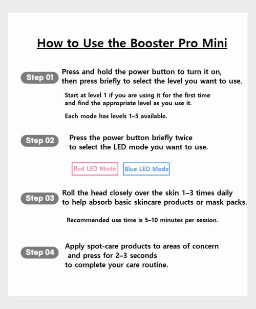 Age-R Booster Pro Mini Skin Toning Device with Rechargeable Battery – White